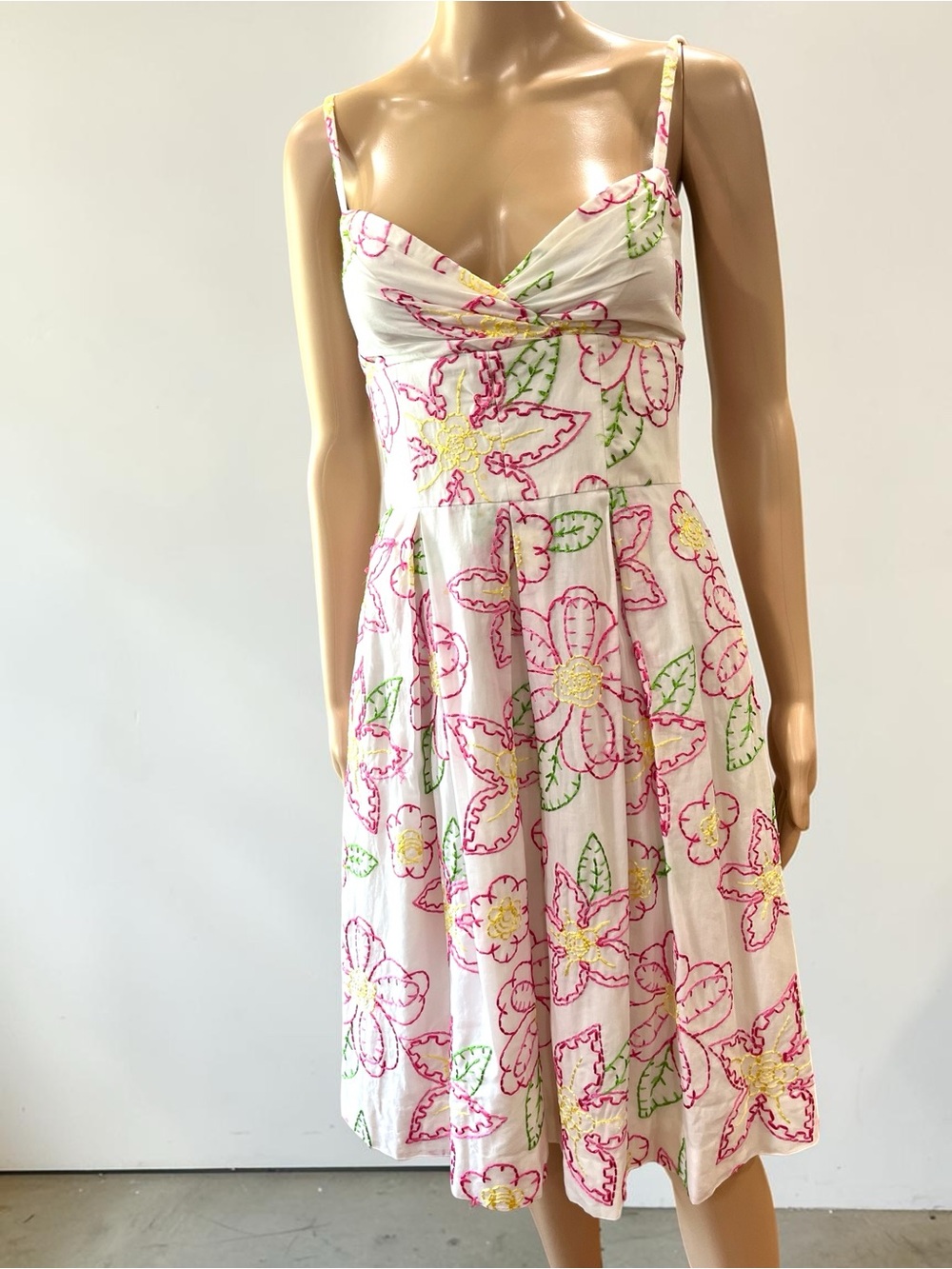 vintage Lilly Pulitzer "Fruit Punch" Embroidered Spaghetti Strap Lined Dress - Picture 3 of 10